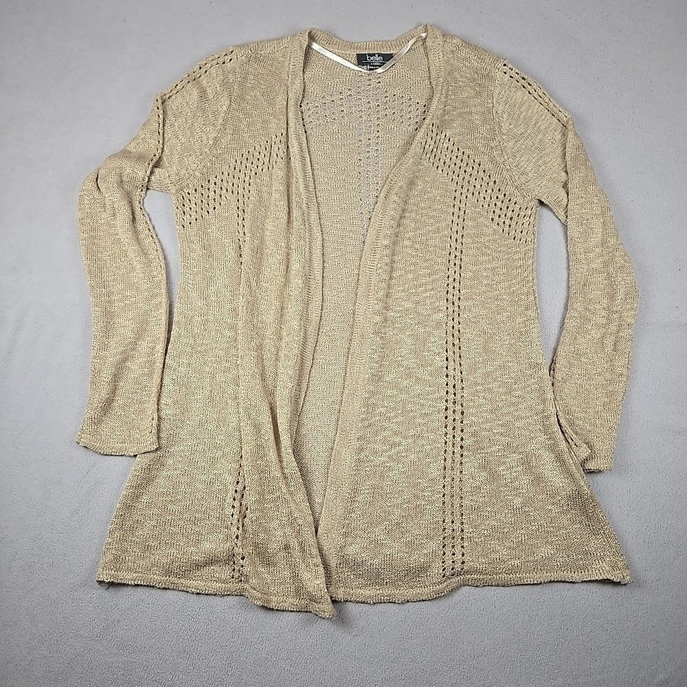 Belle By Belldini Long Open Knit Cardigan XL